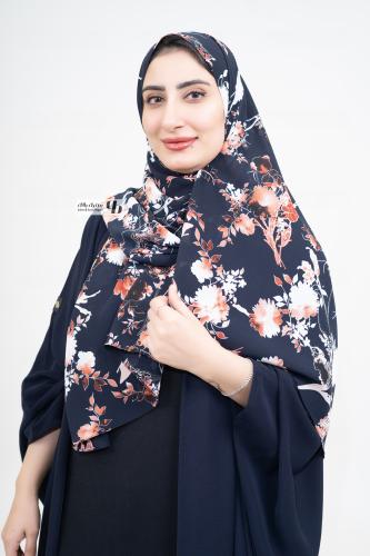 طرحة شيفون مشجر BB309