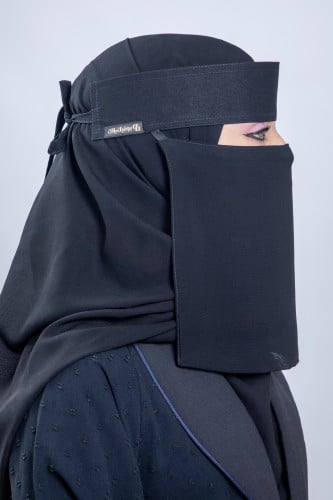 نقاب قماش ملكي مقاس طويل بمقوى وبدون مقوى من جنب خ...