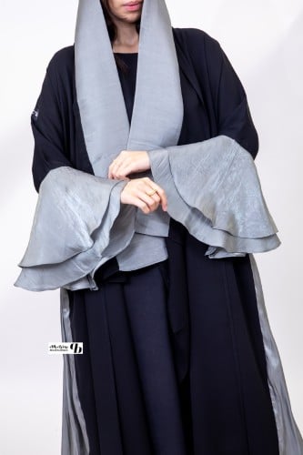 عباية نص كلوش انترنت مع كلفة بالجوانب وكم طبقات لو...