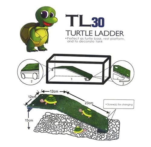 دوفين سلم ومرتفع عشبي للسلاحف DOPHIN ACRYLIC TURTL...