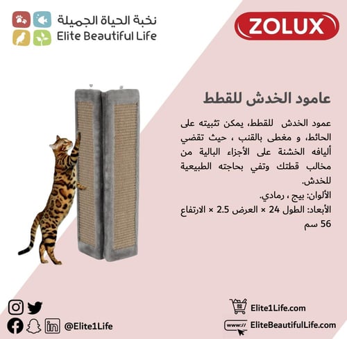 زولكس خداشة جدارية للقطط