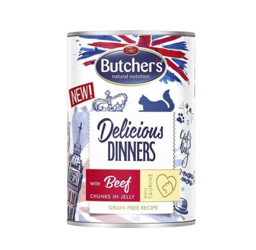 بوتشرز طعام رطب قطع للقطط بنكهة اللحم البقري في ال...