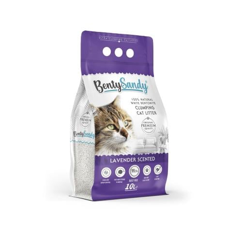 تراب قطط بينتي ساندي ناعم برائحة الافندر 10 لتر