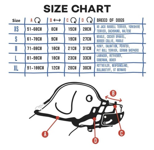 دوفو كمامة التدريب المطاطية للكلاب XL