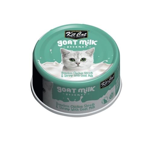 كيت كات قطع الدجاج المسحب والروبيان مع حليب الماعز...