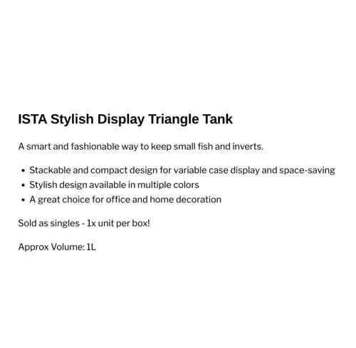 ايستا حوض للفايتر ISTA Fighter Aquarium