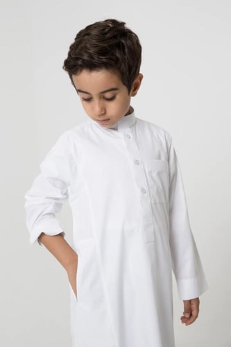 ثوب كلاسيك ولادي أبيض – تسوق شياكة