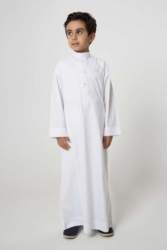 ثوب كلاسيك ولادي أبيض – تسوق شياكة
