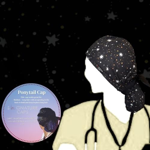 Galaxy stars Surgical Cap