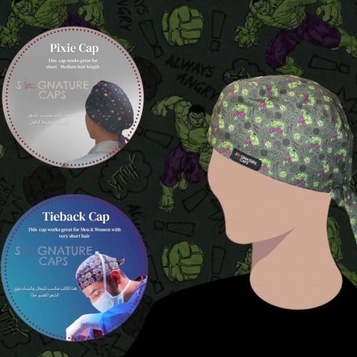 Surgical Cap The hulk "قبعة جراحية"