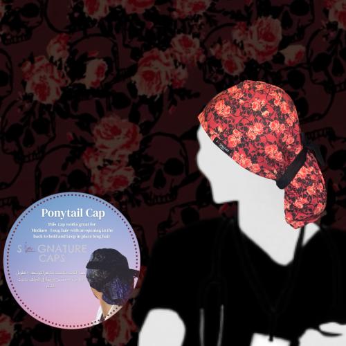 Skulls and flowers Surgical cap