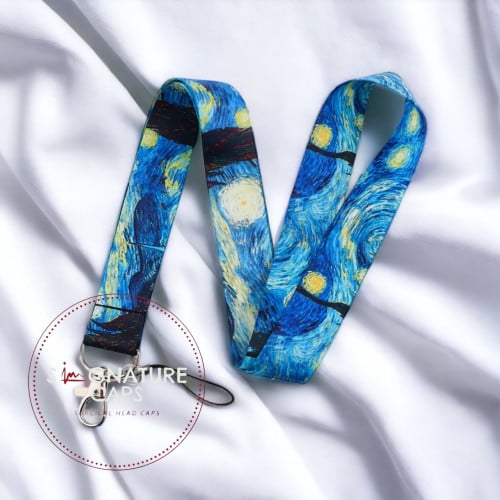 Starry night badge holder