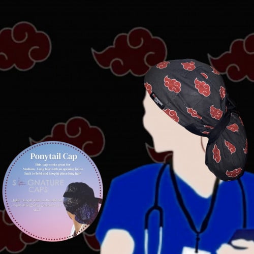 The Akatsuki symbol -Naruto Red Surgical cap