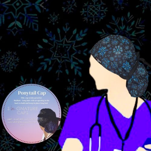 Snowflakes Surgical cap “قبعة جراحية"