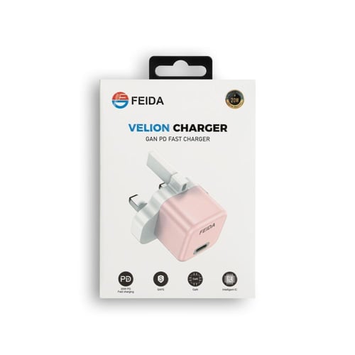 فيدا - شاحن بقوة 20 w حجم صغير وألوان جميله