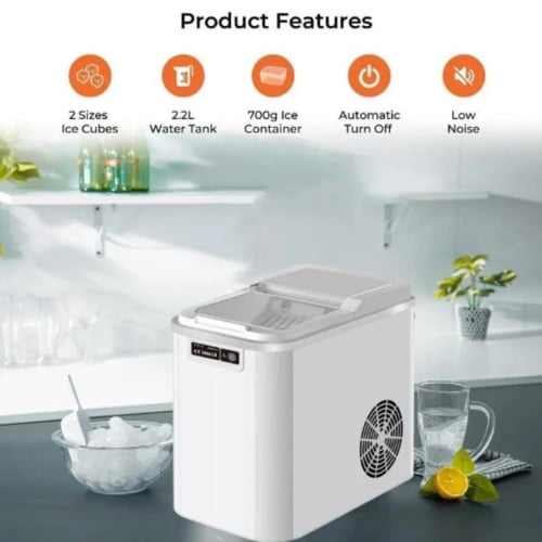 آلة صنع الثلج | صانعة الثلج الذكية بسعة 2.2 لتر بق...