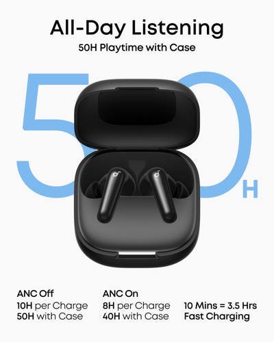 سماعة ايربودز soundcore R60i NC أسود
