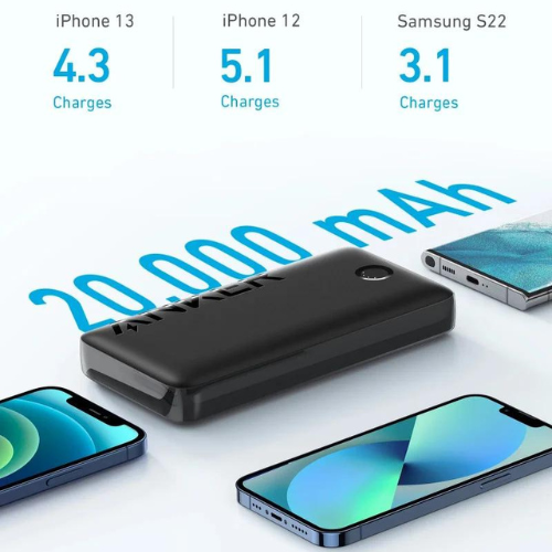 بطارية انكر 335 باوركور بمنفذين USB-A و منفذ تايب...
