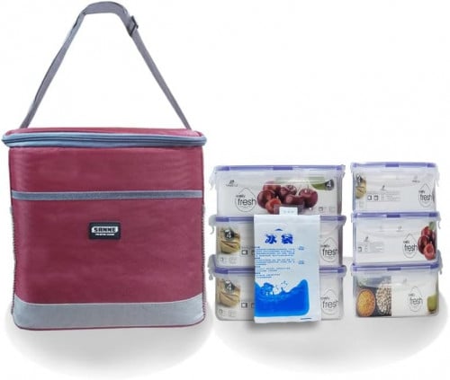 صندوق غداء سعة 16 لتر/حقيبة تبريد معزولة مقاومة لل...