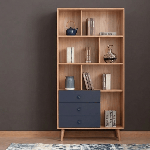 وحدة رفوف مكتبية لون بني مع أبيض من ياقوتة