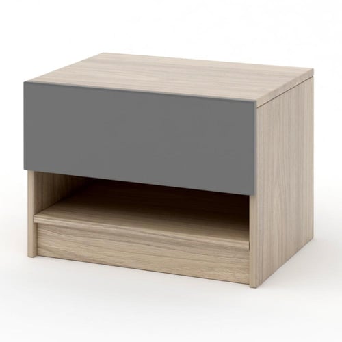 كمودينو طاولة سرير جانبية مزودة بدرج من ياقوتة