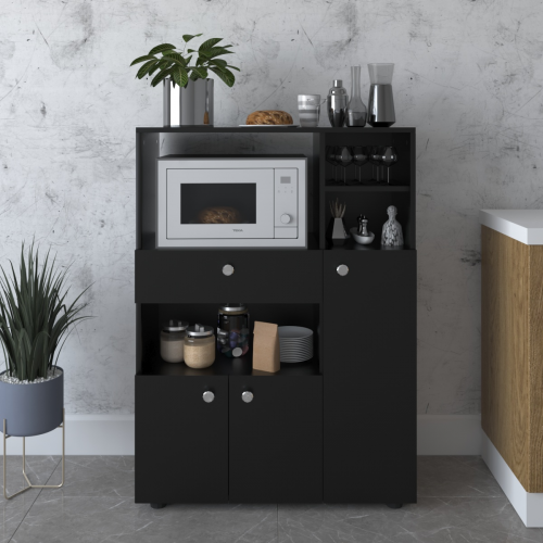 ركن قهوة أسود بدرفات ودرج