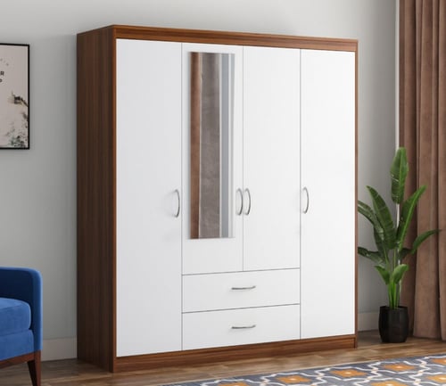 خزانة ملابس بـ 4 درفات ومرآه ودرجين