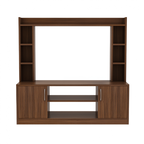 طاولة تلفزيون مرتفعه لون بني