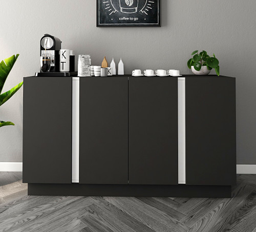 ركن قهوة لون أسود مع أبيض