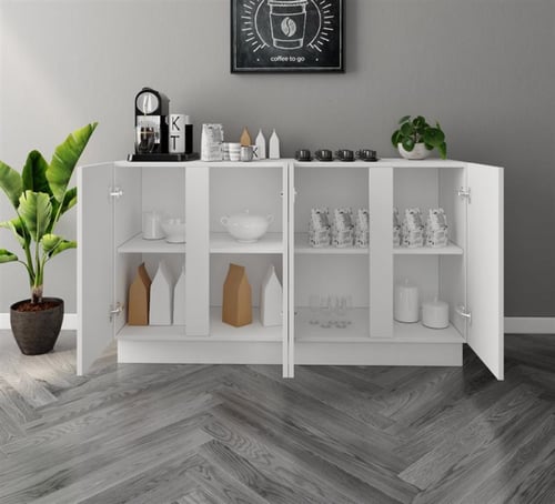 ركن قهوة لون أبيض