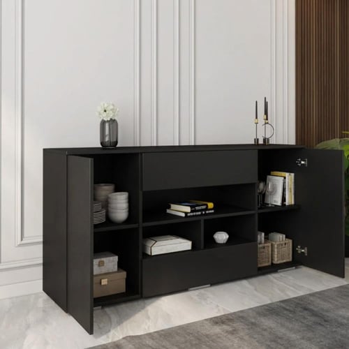 كونسول بتصميم عصري لون أسود من ياقوتة