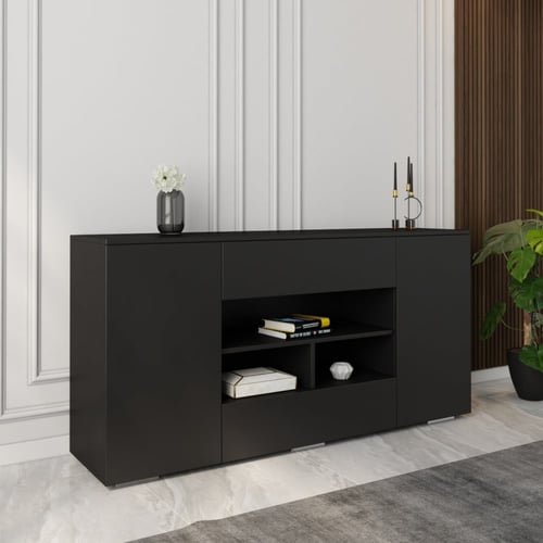 كونسول بتصميم عصري لون أسود من ياقوتة