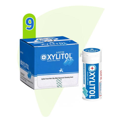 كرتون علك لوت زيليتول نعناع منعش - 29 جرام × 9