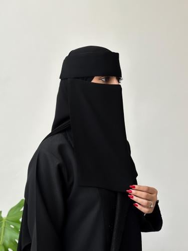 عرض 5 نقاب مقوى اسلامي طويل مطاط قصير