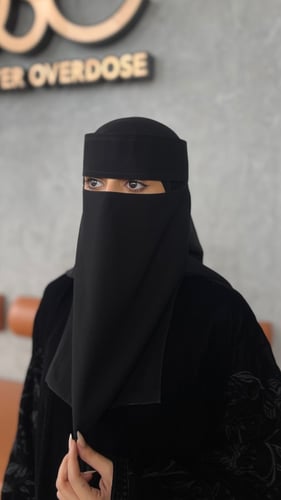 نقاب - طويل مطاط قصير بطانة للبشرة