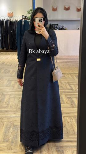 Full embroidery blazer with trim on the sleeves an...