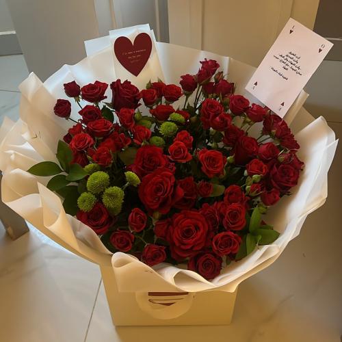 باقة حمراء