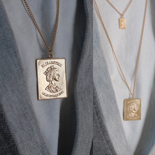 Golden double necklace