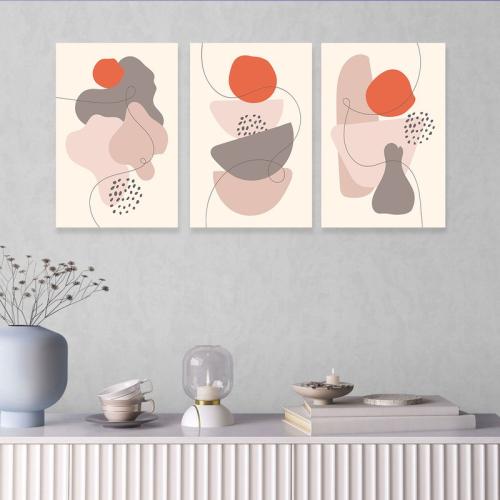 Modern canvas painting, three pieces, with an arti...