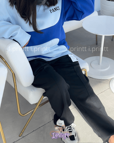 بنطال أوفر سايز أسود