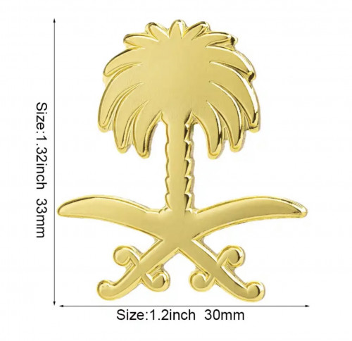 بروش سيفين ونخلة ذهبي