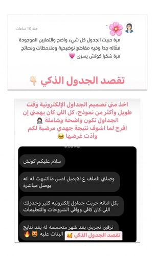 الجدول الذكي بناء وحرق - 5 أيام