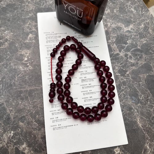 سبحة بكلايت - دم الغزال شفاف تمليكة