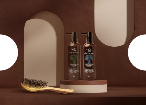 شامبو وبلسم الأرغان مع فرشاة شعر 158 بدل 175