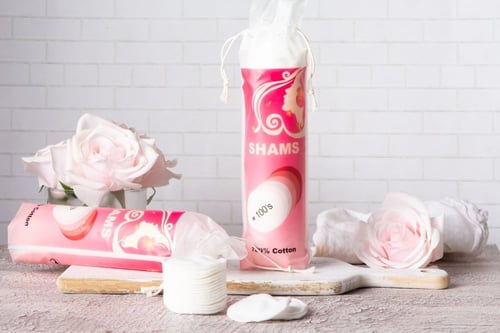 قطع التنظيف القطنية النقية 100 حبه من شمس