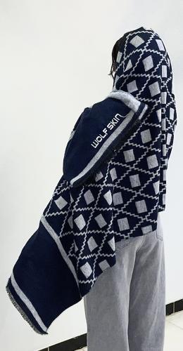 Navy-Gray Shawl
