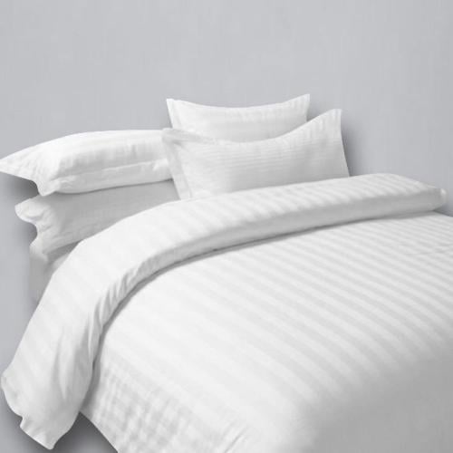 LB طقم فندقي مزدوج 7 قطع لون ابيض قطن ١٠٠٪