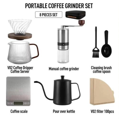 شنطة قهوة ٨ قطع حجم 02