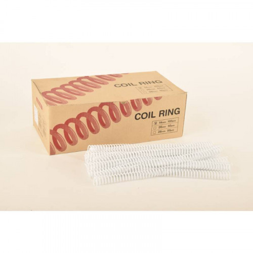 14mm كلاس - حلزون بلاستيك تغليف ابيض