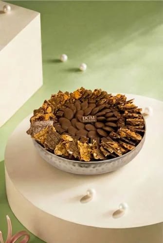صحن فضي كرسبي وبيكان وسولتد